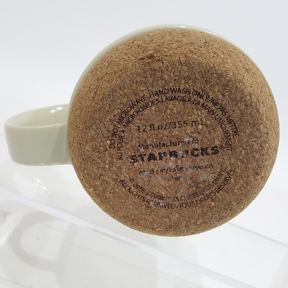 Starbucks Cork Bottom Coffee Tea Mug Cup White - Picture 5 of 11